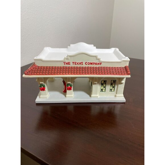 Vintage TEXACO Company Christmas Village Gas Station - Picture 4 of 11